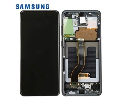 Előlap Samsung Galaxy S20 Plus (SM-G985F) keret + LCD kijelző (érintőkijelző) GH82-22145B fehér